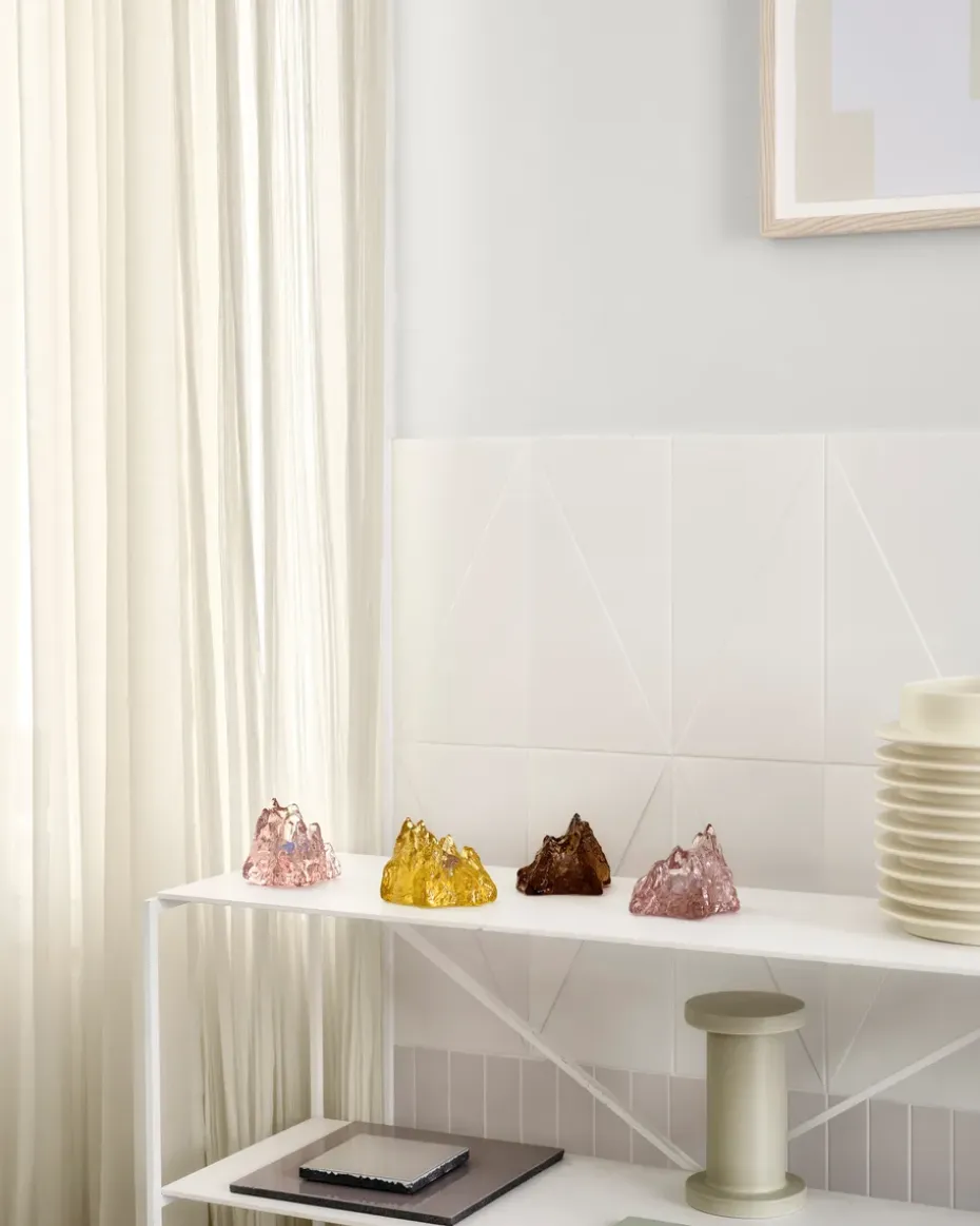 Portavelas The Rock 91 mm, Ámbar