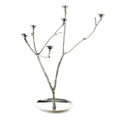 Portavelas Twiggy L 65 cm, Plateado