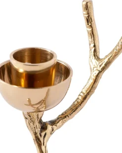 Portavelas Twiggy XS 14 cm, Dorado