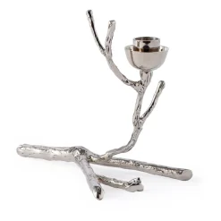 Portavelas Twiggy XS 14 cm, Plateado