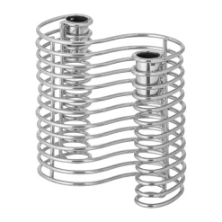 Portavelas Wavela 15,5x14,5 cm, Plata