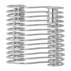 Portavelas Wavela 15,5x14,5 cm, Plata