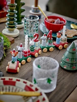 Árboles de decoración navideña 2 piezas, Beige-verde