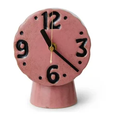 Reloj de cerámica retro 16,2 cm, Pink