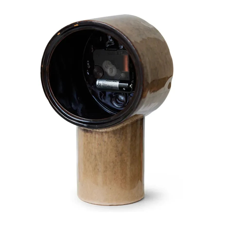 Reloj de cerámica retro 23,5 cm, Cream