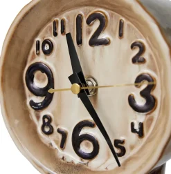 Reloj de cerámica retro 23,5 cm, Cream