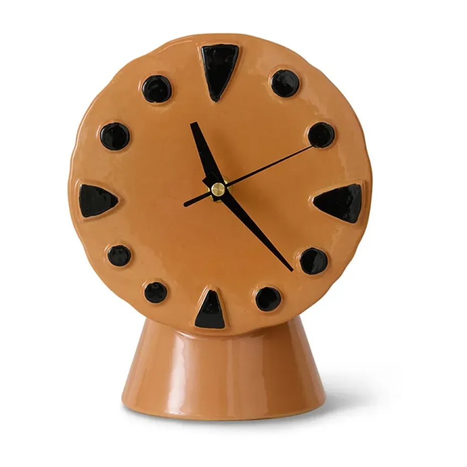 Reloj de cerámica retro 20,8 cm, Peach