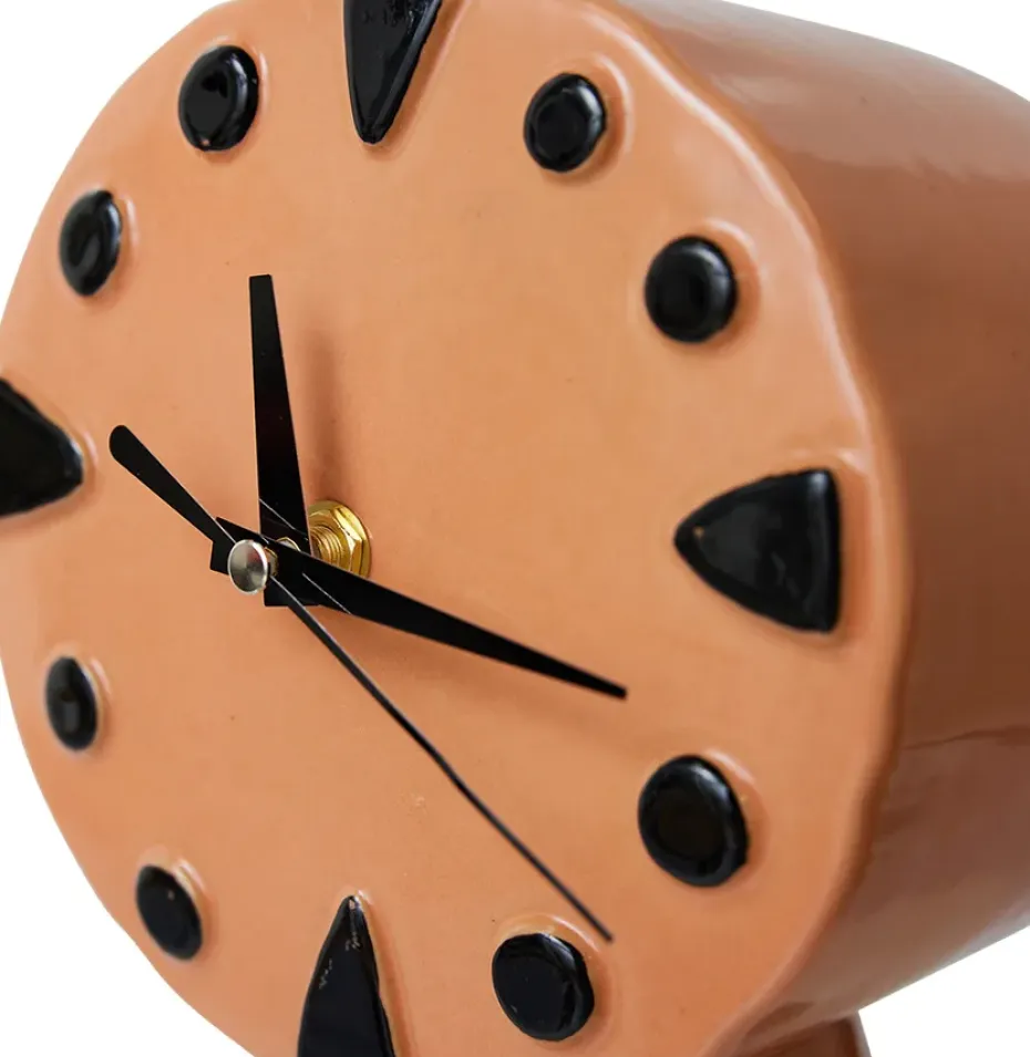 Reloj de cerámica retro 20,8 cm, Peach