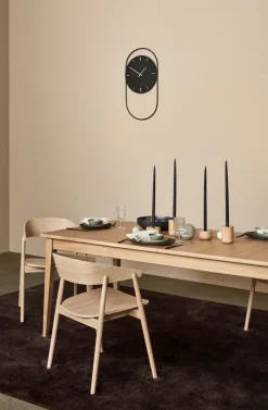 Reloj de pared A-Wall 41x76 cm, Black-brass