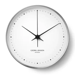 Reloj de pared Koppel, blanco-acero inoxidable, Ø 30 cm