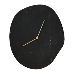 Reloj de pared Melt 28x33 cm, Black marble