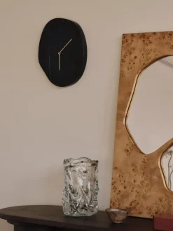 Reloj de pared Melt 28x33 cm, Black marble