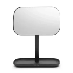 ReNew Espejo con bandeja de almacenaje, gris oscuro