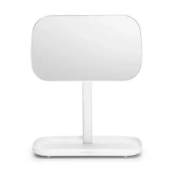 ReNew Espejo con bandeja de almacenaje, blanco