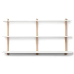 Repisa Nivo D large, Roble claro-blanco