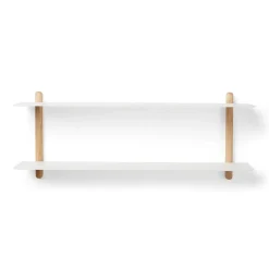 Repisa Nivo F, Roble claro-blanco