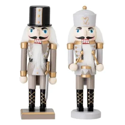 Set de 2 adornos Darren nötknäppare 20,5 cm, Gold