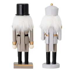 Set de 2 adornos Darren nötknäppare 20,5 cm, Gold