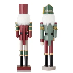 Set de 2 adornos Darren nötknäppare 38 cm, verde