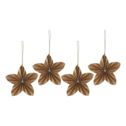 Set de 4 adornos de Navidad Twinkle, Crudo