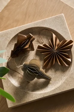 Set de 4 adornos de Navidad Twinkle, Crudo