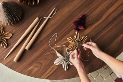 Set de 4 adornos de Navidad Twinkle, Crudo