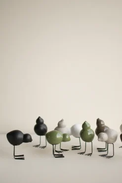 Set de 2 adornos de Pascua Swedish Birds DBKD, Shiny green