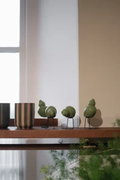 Set de 2 adornos de Pascua Swedish Birds DBKD, Shiny green