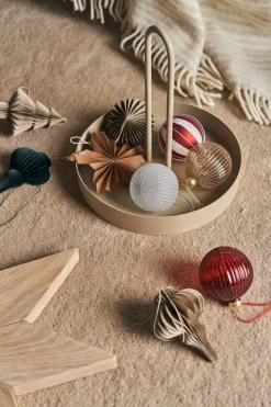 Set de 4 bolas de Navidad Spira, Verde musgo