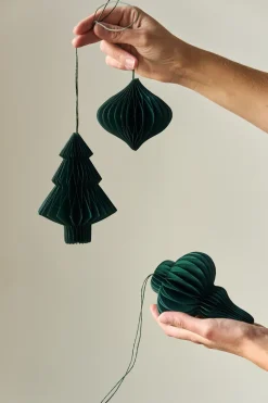 Set de 4 bolas de Navidad Onion, Verde musgo