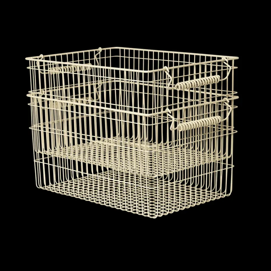 Set de 2 cestas Cala apilables, Cashmere