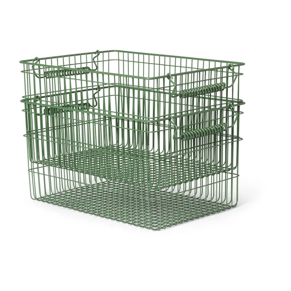 Set de 2 cestas Cala apilables, Verdant green