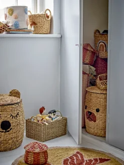 Set de 2 cestas con asa Agnes, Arcoíris-seta