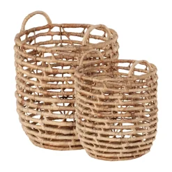 Set de 2 cestas de almacenamiento Lily U-shape open twist, Natural