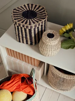 Set de 3 cestas Lykke, Natural-green