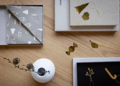 Set de 4 colgantes de navidad Cooee latón, Caramel