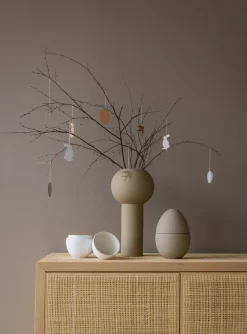 Set de 4 colgantes de pascua Easter Deco liebre, White