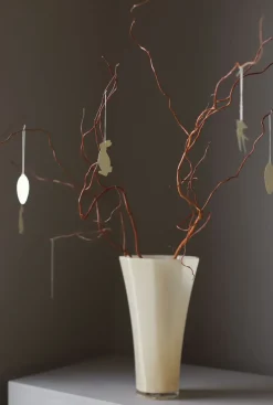 Set de 4 colgantes de pascua Easter Deco liebre, Light yellow