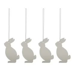 Set de 4 colgantes de pascua Easter Deco liebre, Sand