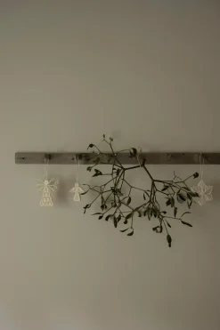 Set de 3 colgantes navideños Angel mezcla, Blanco