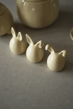 Set de 3 conejos de pascua Triplets, Shiny yellow