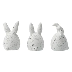 Set de 3 conejos de pascua Triplets, White dot
