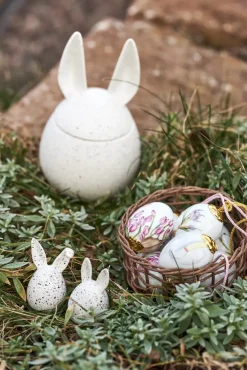 Set de 3 conejos de pascua Triplets, White dot