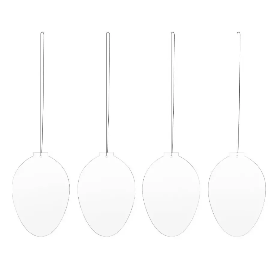 Set de 4 decoraciones de pascua Easter Deco huevo, White