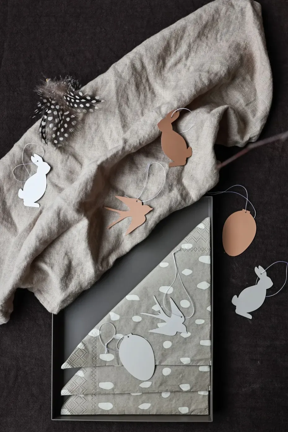 Set de 4 decoraciones de pascua Easter Deco huevo, Sand