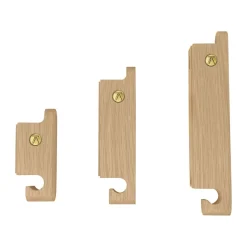 Set de 3 ganchos Multi Hooks, Oak