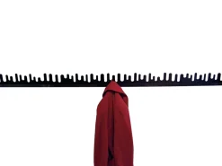 Set de 2 percheros de pared Wave, negro