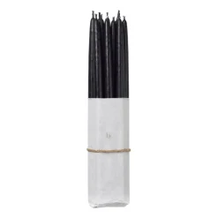Set de 10 velas antiguas Broste Copenhagen, Simply black