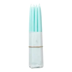Set de 10 velas antiguas Broste Copenhagen, Mint green