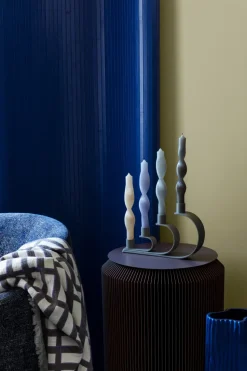 Set de 2 velas en espiral Twist twisted candles 23 cm, Walnut